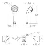 Душевой набор настенный 655402VM2
