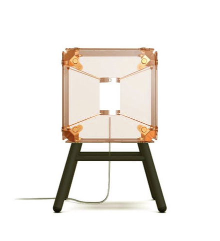 Table design lamp  Hyperqube by Felix Monza (1 lampshade ,  Amber)