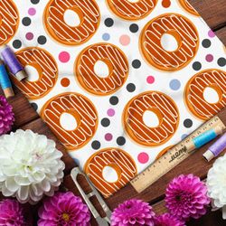 Ткань габардин свежие карамельные пончики