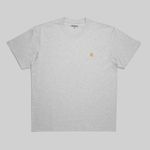  Футболка мужская Carhartt WIP Chase артикул:I026391_ash_heater - купить в магазине Дайс