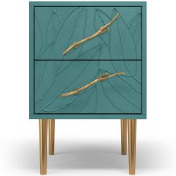 Тумба Арт Колор leaves Стайл Голд Пастельно-синий