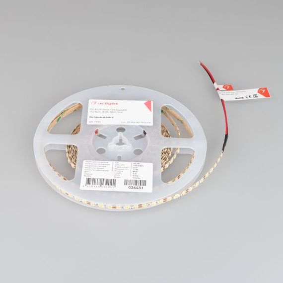 Светодиодная лента Arlight 12W/m 120LED/m 2835SMD дневной белый 5M 036451