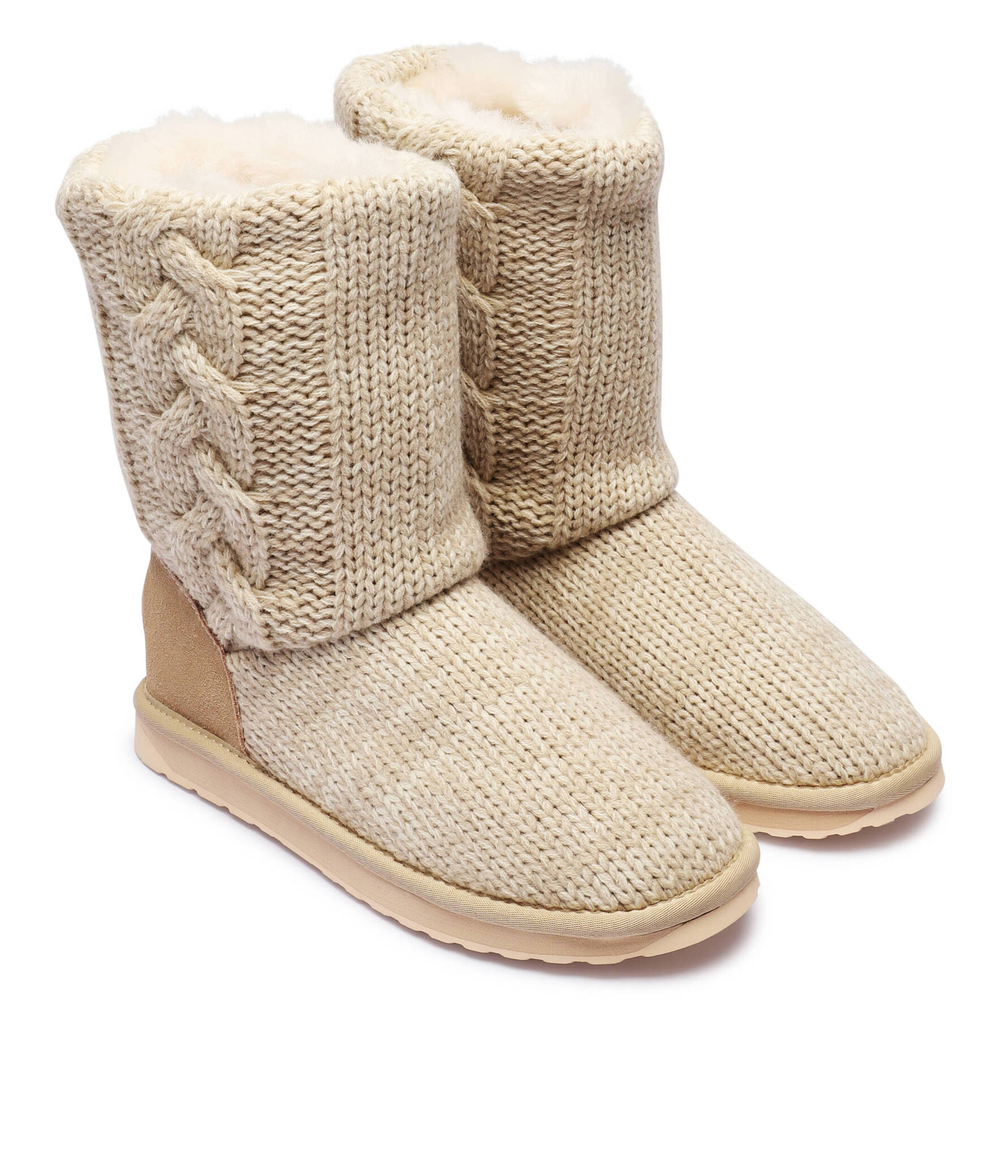 Хлопковое угги Bartle EMU Australia - бежевый(W13142)