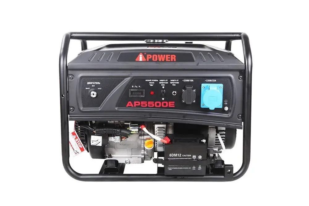 Бензиновый генератор A-iPower Lite AP5500E с электростартером, 5,5 кВт, 230В