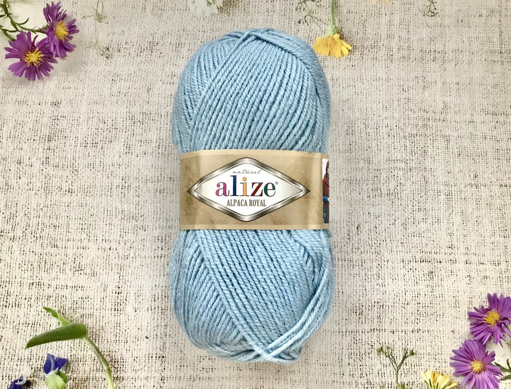 Пряжа ALIZE &quot;Alpaca royal&quot; 356 голубой