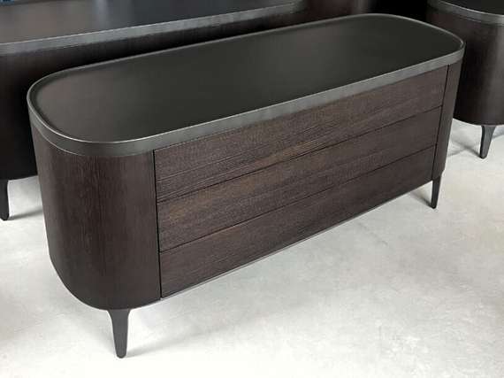 Комод с 3 ящиками Gentleman, 150х69 см, черный шпон дуба