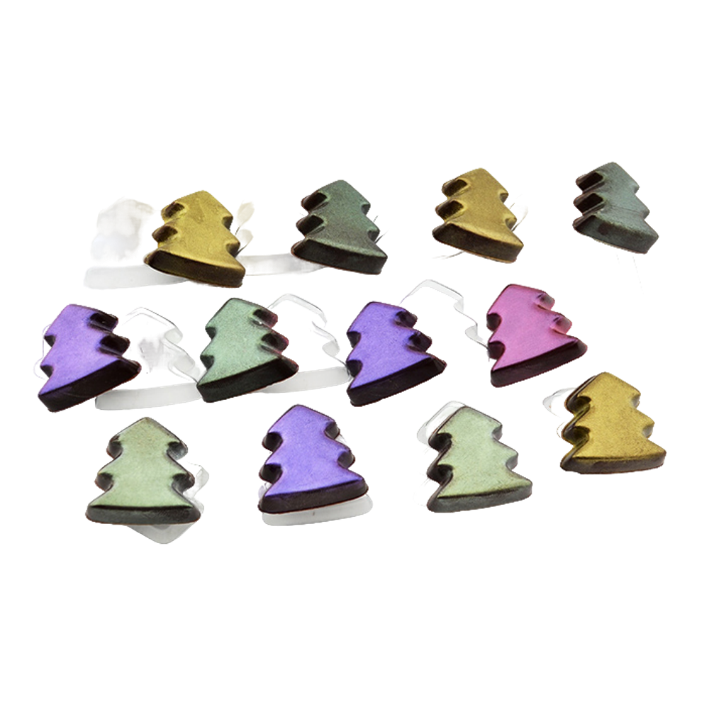 Форма пластиковая "Фигурки" Шоколадные ёлочки 35х35х10 мм