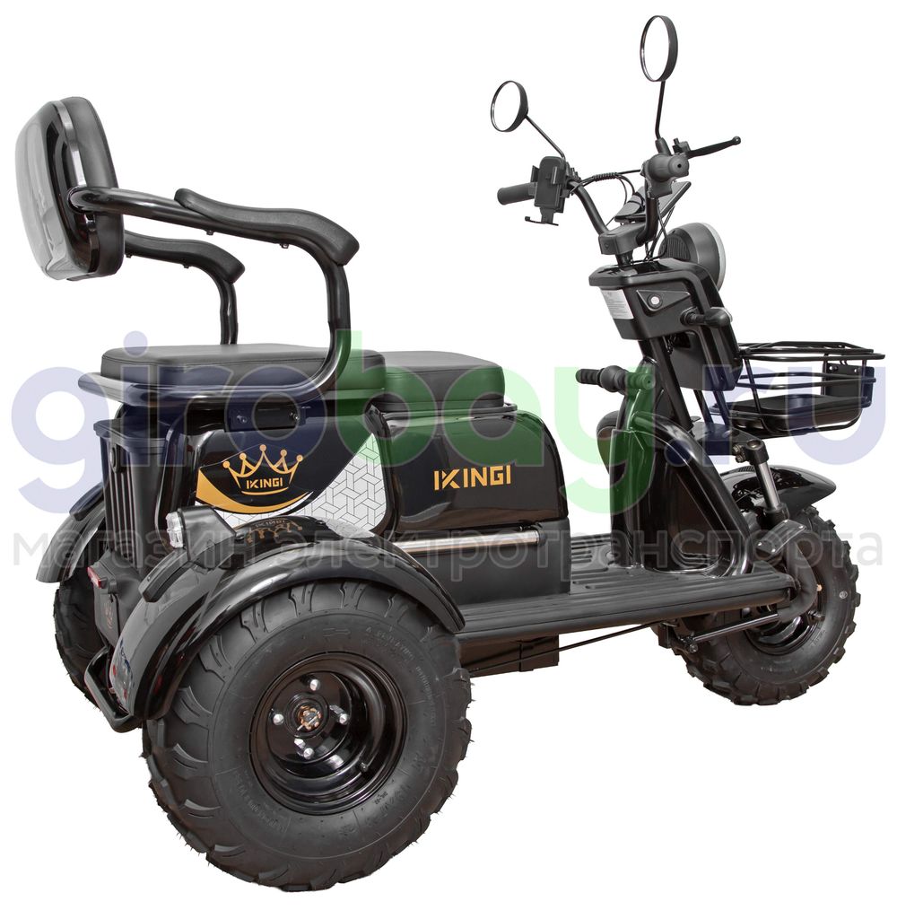 Электротрицикл IKINGI T3 Pro MAX 1000W (60V/30Ah) - Чёрный фото №11
