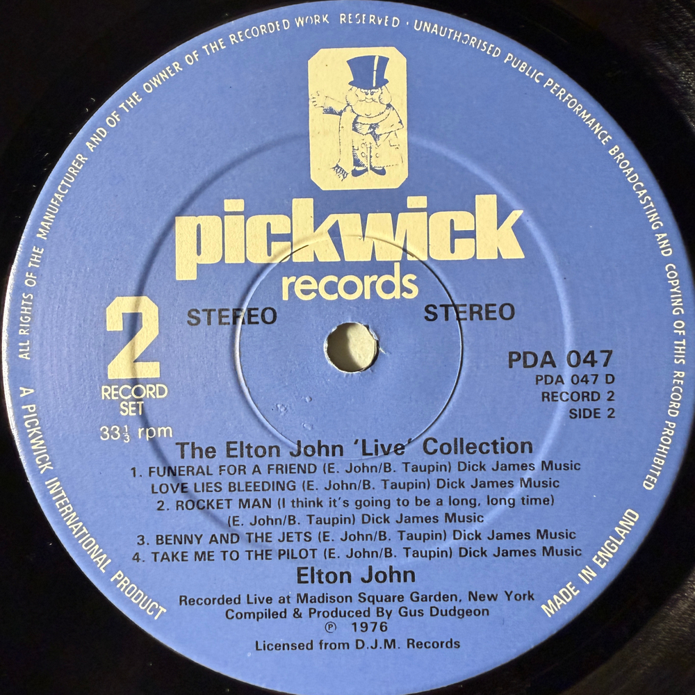 Elton John ‎– The Elton John 'Live' Collection 2LP (Англия 1979г.)Т