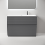 Тумба напольная Sancos Folk Floor правая 1190х445х850, c двумя ящиками оснащенными доводчиками, Grey soft, арт.FL120FRGS