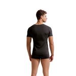 Мужская футболка черная с глубоким V-вырезом GAUVINE 5003