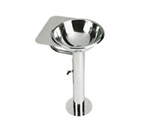 Умывальник с пьедесталом нерж. сталь NOFER 13026.В глянцевый