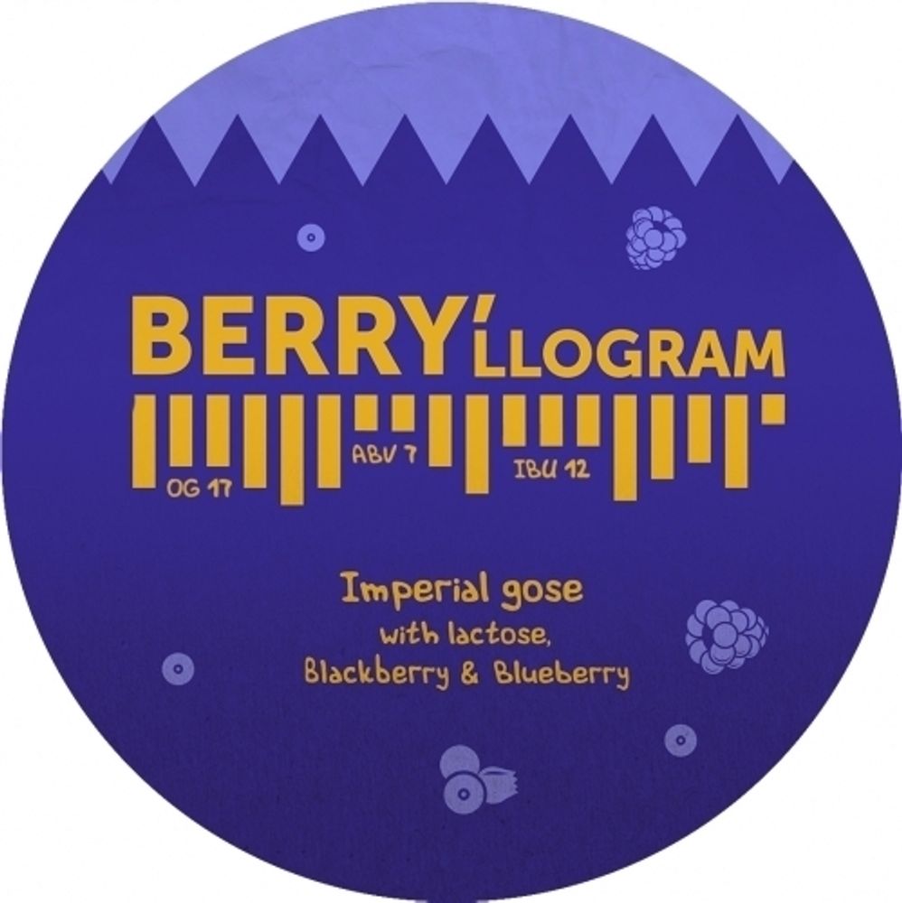 Пиво On the Bones Berry&#39;llogram 0.5 л. - Стекло (15 шт.)