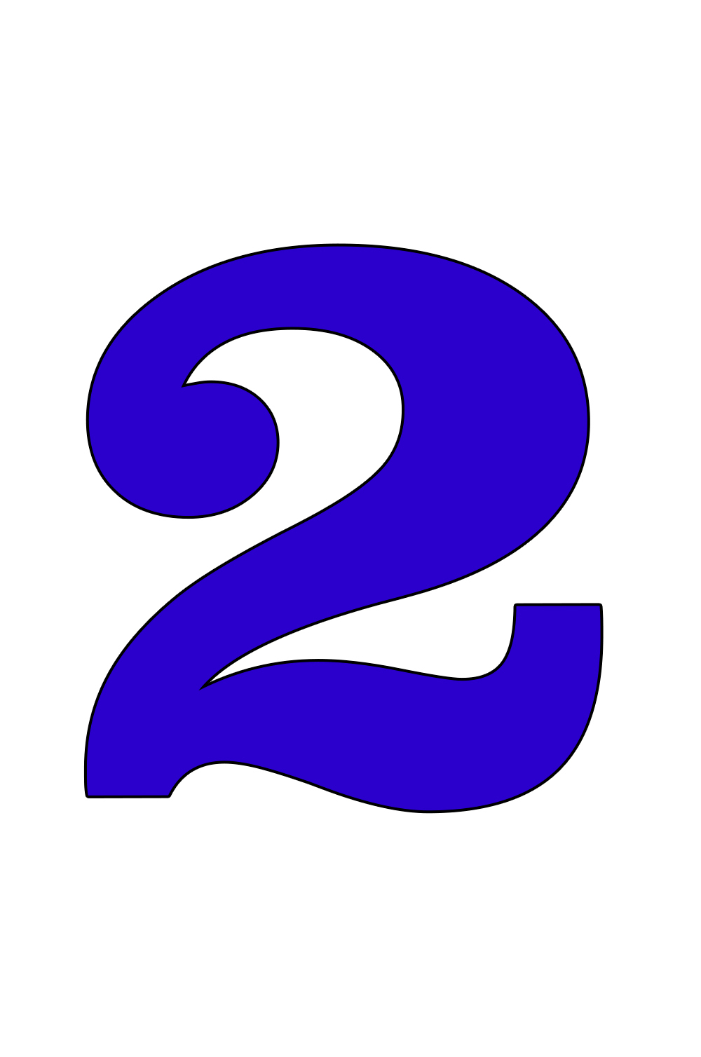 Наклейки цифры Policomprint М12, 3х4 см.