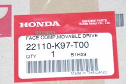 22110-K97-T00. FACE COMP., MOVABLE DRIVE. Honda PCX 2018-2020