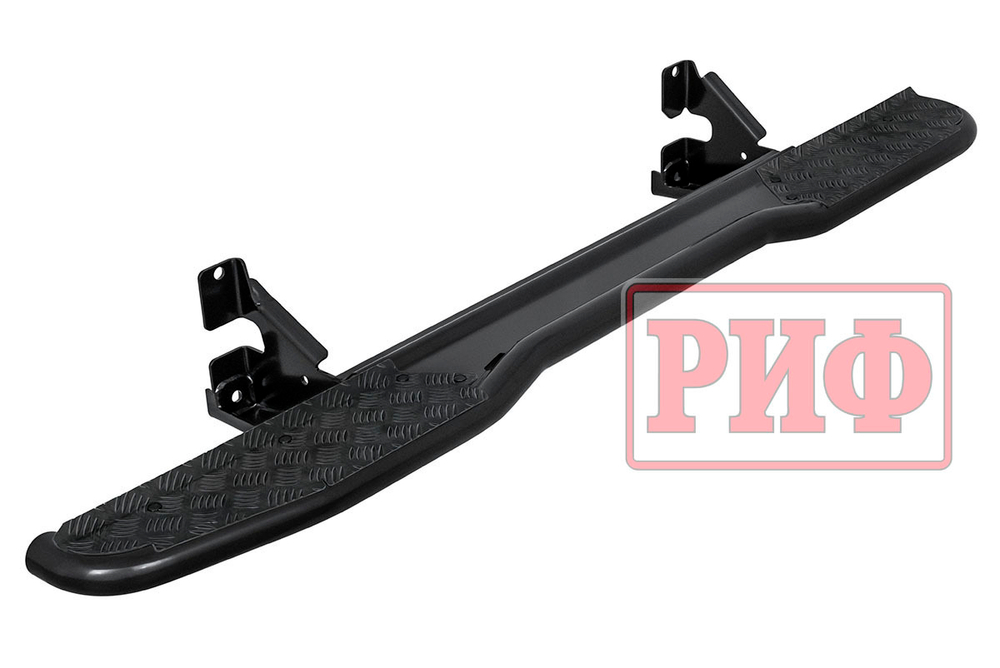 Пороги силовые Toyota Land Cruiser Prado 120 черные РИФ