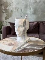 Кашпо Кошка Гипсовая голова Ваза скульптура горшок