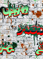 Граффити-9 (красно-коричневая)