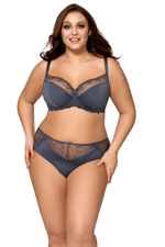 Бюстгальтер с полусшивными чашками с изысканным кружевом (Размер: 85C) (Цвет: черный)