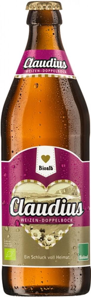 Пиво Цоллер-Хоф Биоальб Клаудиус Вайцен-Доппельбок / Zoller-Hof Bioalb Claudius Weizen-Doppelbock 0.5 - стекло