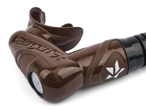 Набор маска+трубка в сумке Sargan Сталкер-Н коричневый/черный