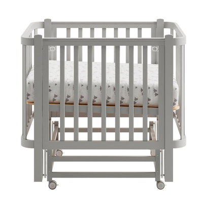 Кроватка детская Antemi Terra Light NEW с маятником НИК 17с серый