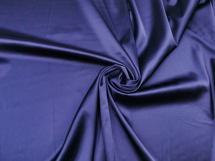 Атлас-стрейч, эластичный, бельевой, темно-синий