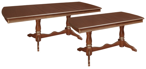 Стол обеденный Нарцисс (бук/тон Орех с золотой патиной) 100х160(200/240)