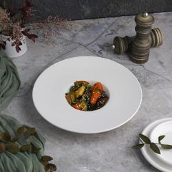 Тарелка глубокая 100 мл d 24/10 см h4 см для пасты белая фарфор P.L. Proff Cuisine [6]