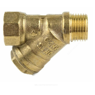 Фильтр сетчатый Y-образный латунь Ду 15 Ру20 1/2" ВР/НР ФС SantechSystems