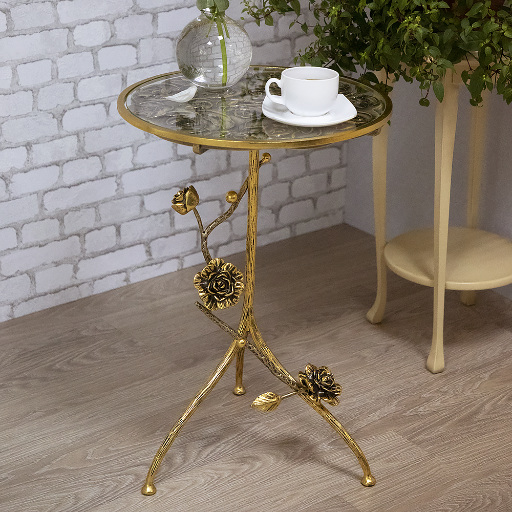 Столик декоративный Роза Сангрия Каштан