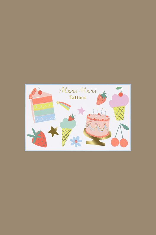 Переводные татуировки День Рождения (в наборе 24 шт) / Meri Meri