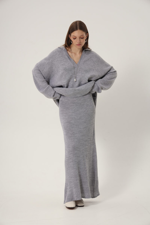 Манишка вязаная, черный