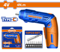 Отвертка аккумуляторная 4В, 4 Нм, 1/4" Type-C (10/20) WADFOW WCV4415
