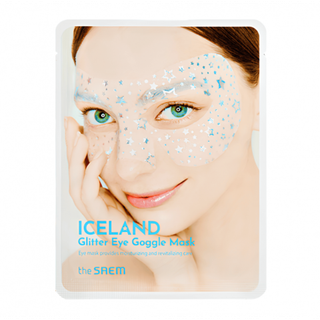 Тканевая маска для глаз увлажняющая THE SAEM Iceland Glitter Eye Goggle Mask