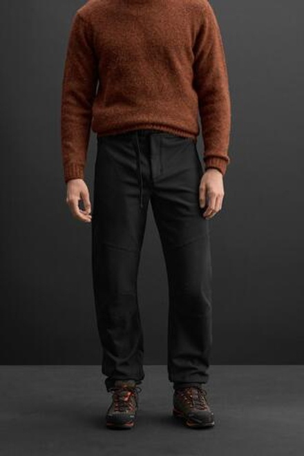 ZARA БРЮКИ ИЗ ВЫСОКОТЕХНОЛОГИЧНОЙ ТКАНИ С РЕМНЕМ, ЧЕРНЫЙ