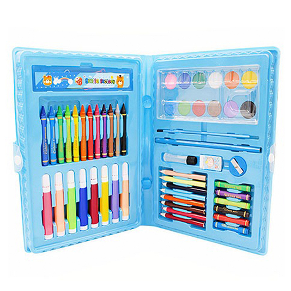Набор для детского творчества Basir 68 предметов, в разноцветном портфеле с 4 видами рисунков ассорти