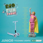 Самокат Globber Junior Foldable Lights Ecologic розовый