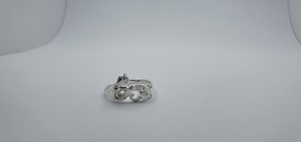 Восковка кольцо "Водолей" (овал 4.00 х 2.00 мм - 1 шт., Ø 2.00 мм - 1 шт.; 1 деталь)