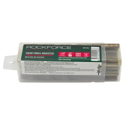 Сверло по металлу 6.35мм HSS+Co(10шт), в пластиковом футляре RockForce##Rock FORCE RF-DSP104