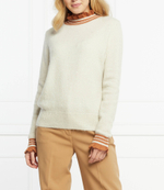 Хлопковый свитер Silvian Heach - бежевый(PGA21034MA)