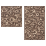 Набор ковриков д/ванной Shahintex LOOP ITALIANO  50*80+50*50 "маки" кофе с молоком