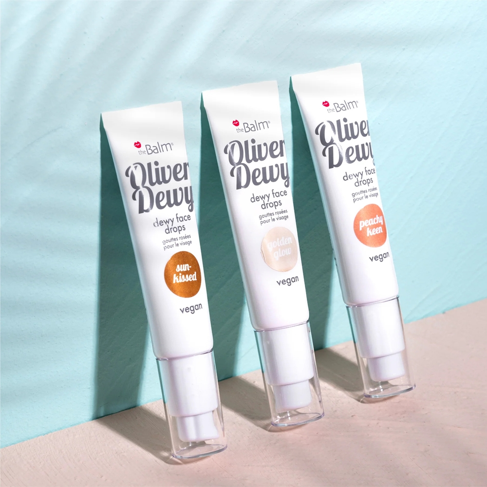 theBalm Oliver Dewy Face Drops - Жидкий хайлайтер оттенок Peachy Keen, 28 ml