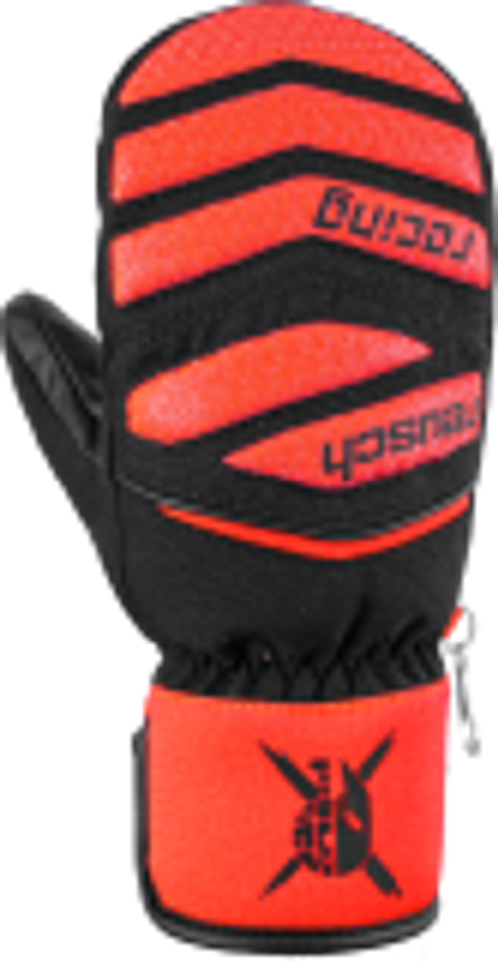 REUSCH варежки горнолыжные юниорские  6271544_7809 Warrior Prime R-TEX XT Junior Mitten Black/Fluo Red