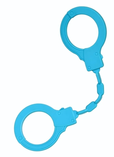 Голубые силиконовые наручники A-Toys без ключа (Цвет: голубой)