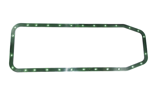 Прокладка поддона маслянного картера КАМАЗ (арт: 1009.031) с армированным каркасом, покрыта силиконом, цельная (ПТП64 г. Балаково)