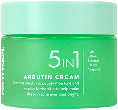 PrettySkin Cream 5in1 Arbutin Крем универсальный для лица с арбутином (скин+лосьон+эссенция+крем+ампула), 50 мл