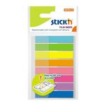 Закладки самоклеящиеся Hopax, 48х8мм, 8 цветов по 20шт, неон, пластиковые