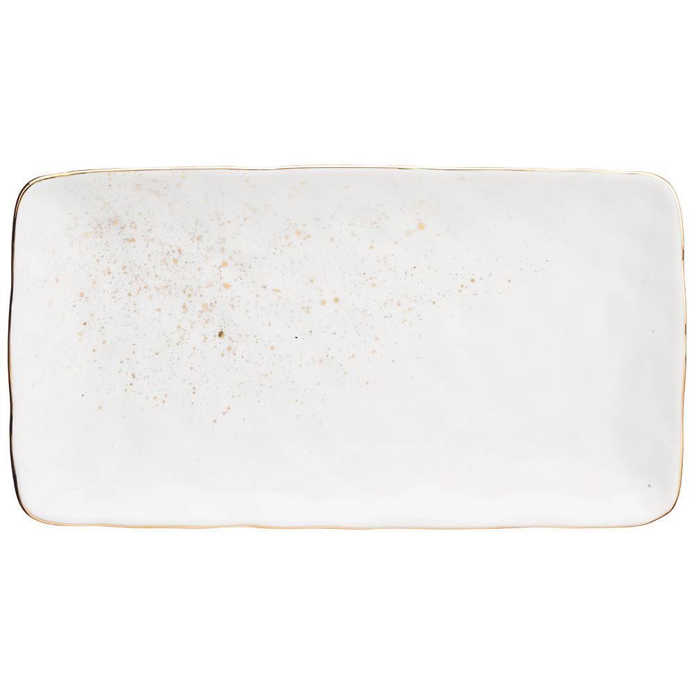 БЛЮДО ПРЯМОУГОЛЬНОЕ BRONCO "GOLD" 30*16*2,5 СМ (КОР=18ШТ.)