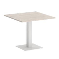 Home Office Стол квадратный VR.SP-5-90.2 Денвер Светлый/Металл Белый 900*900*753